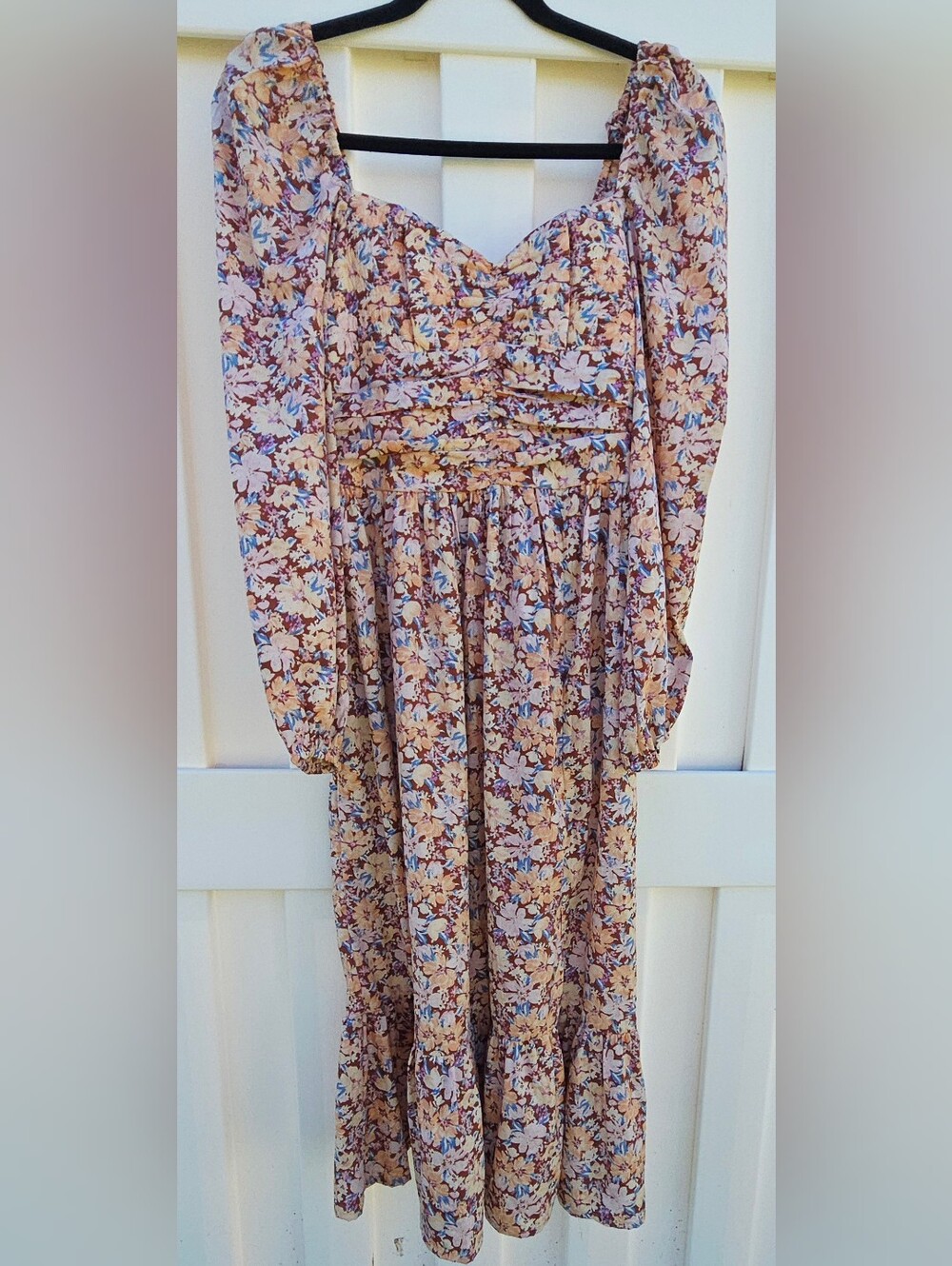 Band of the Free long sleeve floral maxi, Size Small. fall, boho, cottagecore